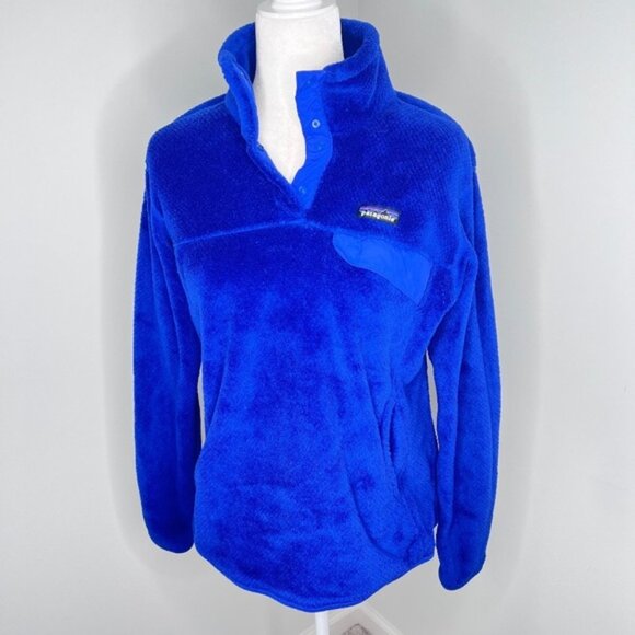 Patagonia Re-Tool Half Snap Fleece Pullover Sweater Royal Blue L - Picture 1 of 4
